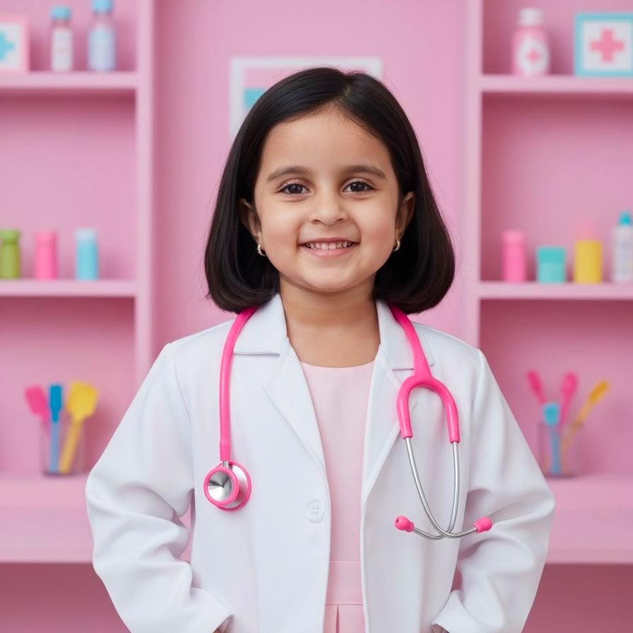 Child dreaming of becoming a Doctor
