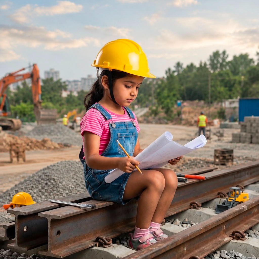 Child dreaming of becoming a Engineer