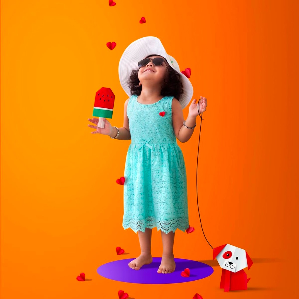 Child dreaming of becoming a Fashion Designer